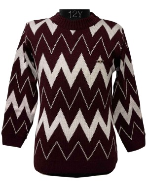 Baby Boys designer sweater fs Wine